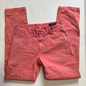 Vineyard Vines Breaker Chino Pants Jetty Red Stretch Mens Sz 28 x 28